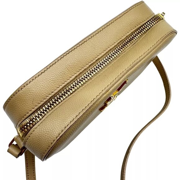 Authentic SAINT LAURENT Camera Bag Mini Shoulder Bag Ivory Leather #36634822 - Picture 7 of 12